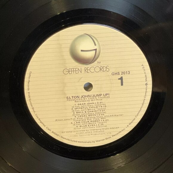 Elton John Jump Up! (Vinyl, 1982) Geffen GHS 2013 VG LP Record Album - Picture 9 of 12
